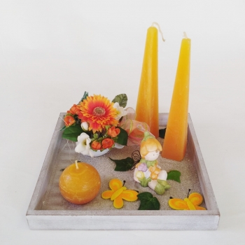 Dekotablett "Kleine Elfe" orange