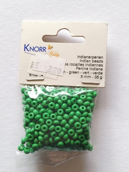 Indianerperlen opak ø 5,0 mm / 35 gr. -  grün