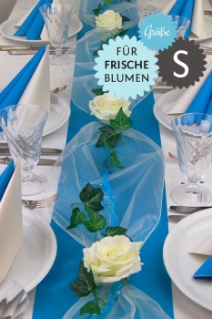 Fibula[Style]® Komplettset "Flair türkis" Größe S für Frischblumen