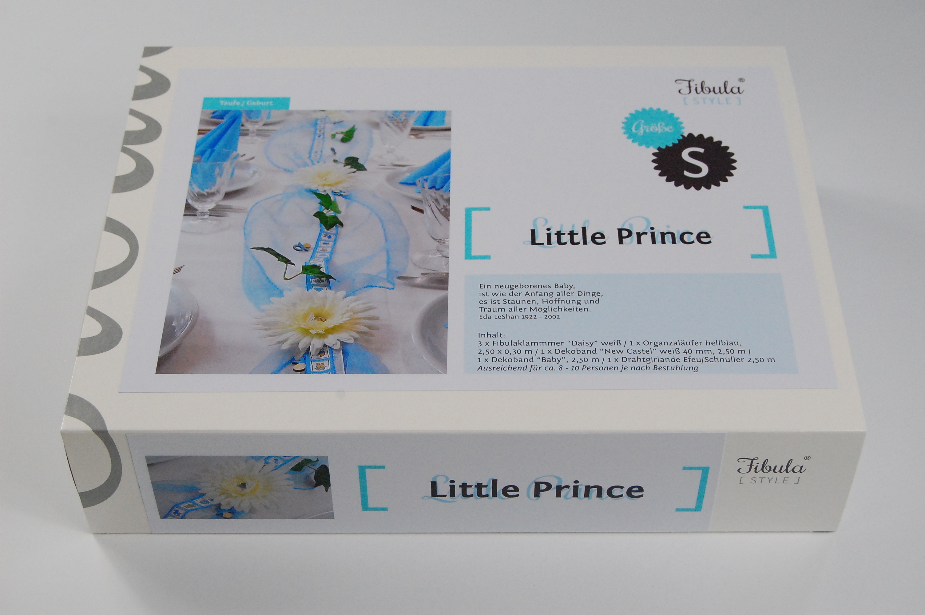 Style S ® "Little Prince" Gr Komplette Tischdeko für Taufe/Geburt Junge  Fibula 